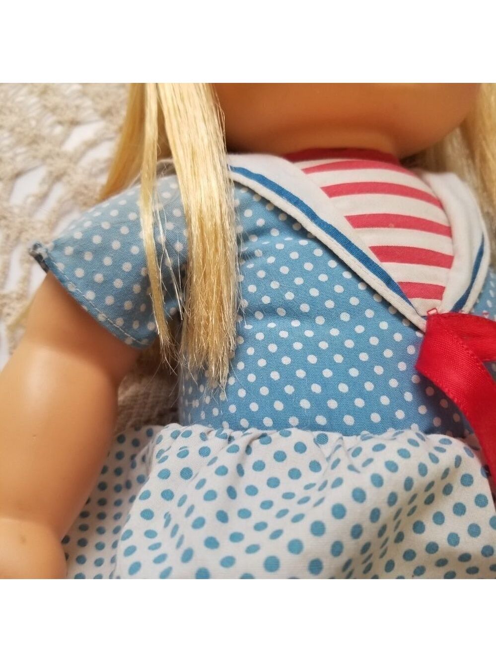 Vintage Playskool School Kids Doll 13.5” Sailor Girl Blonde Hair Blue Outfit - Picture 9 of 16